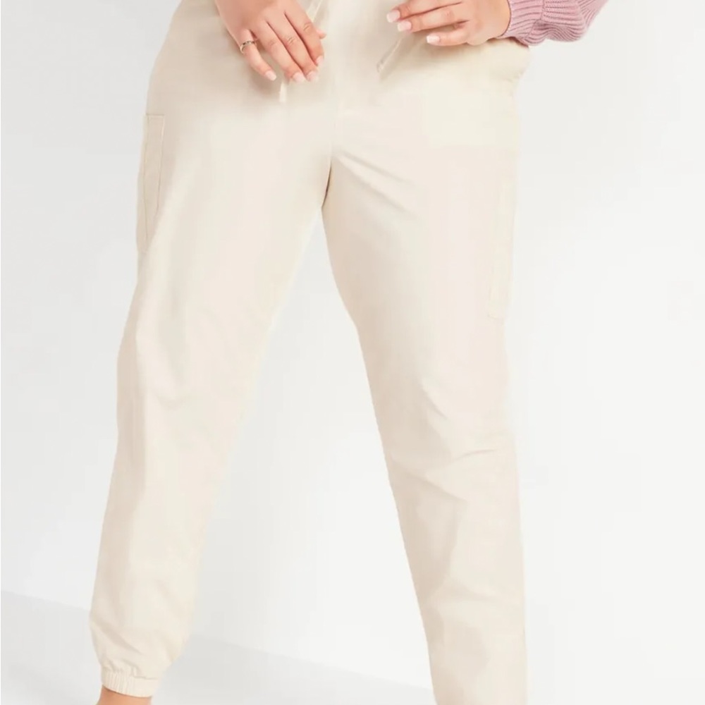 Old navy tapered jogger size XL pull on cargo pants high waist elastic waistband